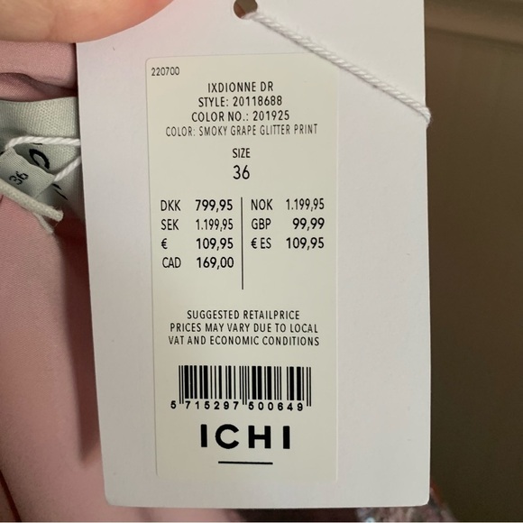 NWT Ichi Mini Sequined Trapeze Dress with Flared Short Sleeved, size 4 - Picture 10 of 10